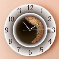 Reloj de pared silencioso con taza de café y espuma, decoración de cocina, cafetería, letrero de pared, estilo cafetería - details 6