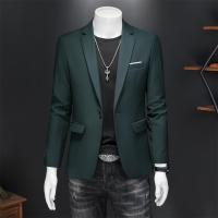 Chaleco De Novio Casual Para Hombre Marca Alta Color Sólido Diseño De Negocios Blazer De Boda Top De Traje Chaqueta De Moda - details 4