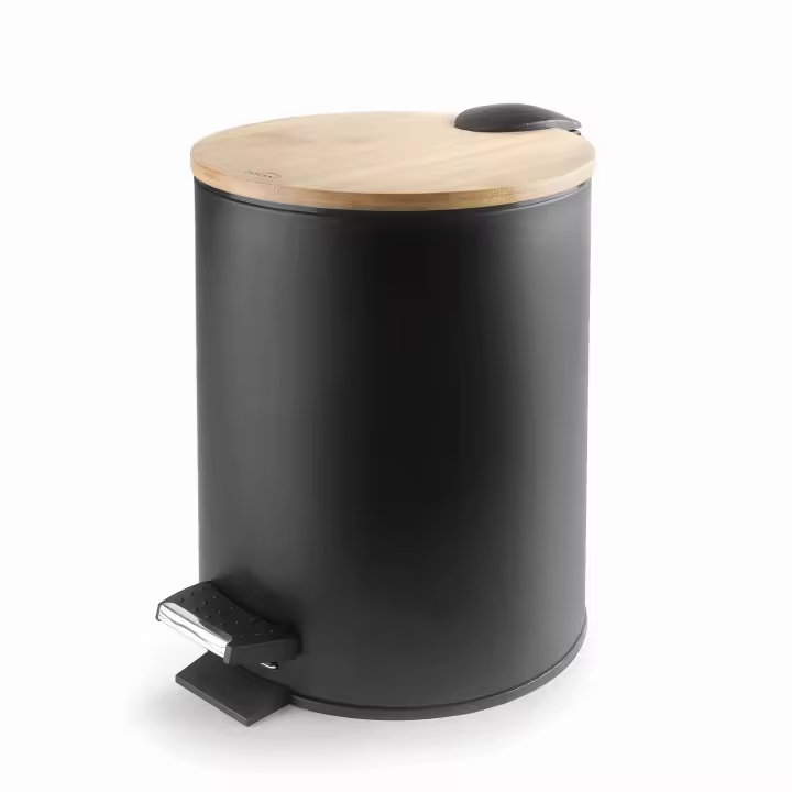 PAPELERA DE RECICLAJE 5L BLACK - 1