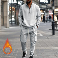 Conjunto Deportivo Casual Para Hombres Verano Otoño Invierno Con Cierre De Cremallera Y Veludo Tejido De Poliéster Talla S a XXXL - details 144