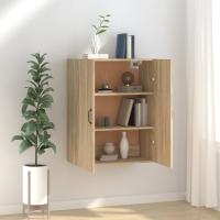 vidaXL Armario colgante madera de ingeniería 69,5x34x90cm en color Roble Sonoma/Negro/Marrón roble y más | diseño vintage industrial ideal para cocina salón comedor - details 0