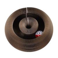COTTECOTA-Rascador para Gatos Carton 11x11cm Rascador plegable con Bola de Juguete, Tabla de Rascar para Gatos de Cartón Corrugado,tabla rascadora para gatos, tabla rascadora, alfombrilla para gatos, juguete para gatos, juguete para gatos - details 1