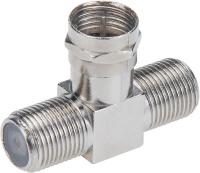 Adaptador de cable coaxial de 3 vías, tipo F, macho a 2 hembra, para antena de TV interior - details 3