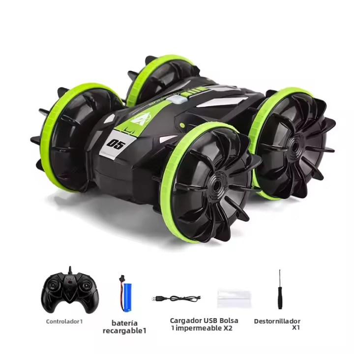 Tanque Amphibio Con Coche De Maniobras En Dos Direcciones Y Resistente Al Agua Control Remoto Para Niños Juguetes De Exterior - 1