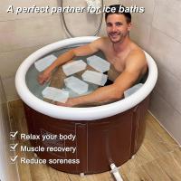 Bandeja de cubitos de hielo grande de 4 piezas, moldes de cubitos de hielo grandes para congelador, bandejas gigantes reutilizables de fácil liberación que hacen cubos de hielo de 4,5 libras - details 2
