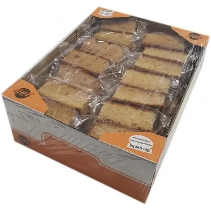 N / Bizcocho Artesano Laly de Naranja Sin Azúcar y Sin Lactosa - Pack 30 Unids. 2 Kilos | Delicioso Sabor Natural - 1