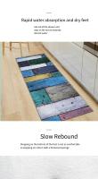 Nuevos Alfombras De Piso De Cocina Con Diseño Arco Iris En Madera No Esmeriladas Antideslizantes Para Baño Y Entrada Decoración Del Hogar Alfombra De Poliéster 100% Para Adultos - details 2