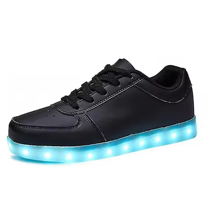 Luz LED para hombres y mujeres Tablero de activismo estudiantil Carga USB Zapatos fluorescentes luminosos - 1