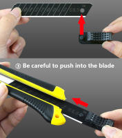 Cuchillo De Utilidad Retráctil De Acero Inoxidable SK5 25mm Pack De 5/10 Con Caja Cortador De Papel Y Cuerda Para Artesanía Y Modelado - details 10