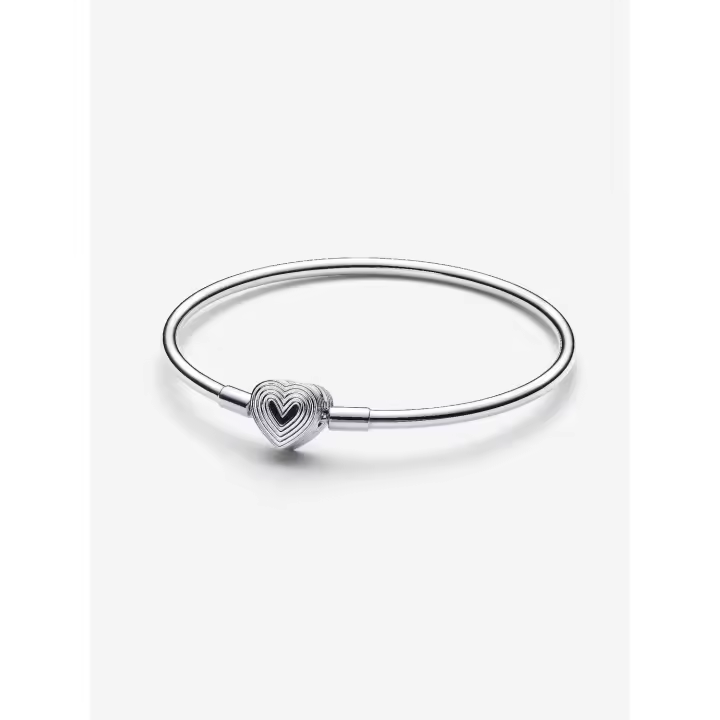 Pandora - Brazalete con Cierres de corazón radiante - Plata de Ley - 1