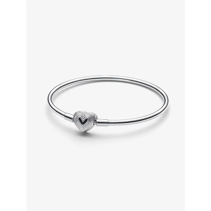 Pandora - Brazalete con Cierres de corazón radiante - Plata de Ley - 1