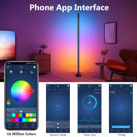 Lámpara De Piso Inteligente LED RGB Con Control Remoto Y APP Sincronización De Música Iluminación De Esquina Con Timer Moderna Para Sala De Estar Juego - details 9