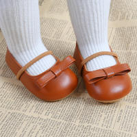 Zapatillas MYGGPP Para Bebés Niñas Zapatos De Boda Y Fiesta Princesa Con Lazo Cierre Elástico Material Superior De Cuero Todas Las Estaciones - details 12