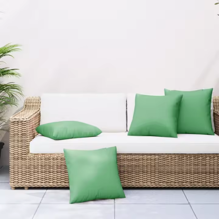 vidaXL Cojines decorativos 4 uds tela turquesa 60x60 cm en color Tuquesa/Beige/Gris y más | acolchados duraderos para sofás de jardín terraza exterior - 1