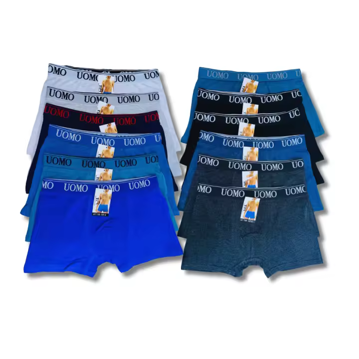 ComfyWear - Pack 12 Calzoncillos UOMO de Algodón con Lycra 3XL- 4XL - Bóxer Algodón con Cinturilla Elástica para Hombre - Colores Surtidos -12 Bóxers Tallas Especiales - 1