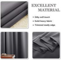 Cortinas Termicas Aislantes Frio y Calor Cortinas Opacas Salon Dormitorio 150x260 CM Blackout Curtains Grises con Ojales para Habitacion Comedor - details 5