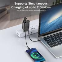 Cargador GaN de 65 W para EE. UU., UE, Reino Unido y Corea, compatible con QC 3.0, USB PD, cargador de pared tipo C, cargador rápido USB para portátil, teléfono, adaptador de banco de energía, color blanco - UE - details 1