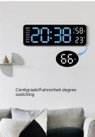 Reloj De Alarma Digital LED Con Mostrador De Temperatura Humedad Y Día Semanal Ajustable Brillo Para Hogar Y Habitación - details 3