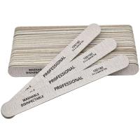 10pcs Archos De Uñas Profesionales 100/180 Papel De Hierro Con Madera Herramientas De Manicura Para Polvo De Gel Gris Fuerte Y Grueso - details 1