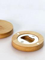 Abrebotellas Magnético De Madera Sólida Redonda Para Cerveza Y Cócteles Herramientas De Bar Eco-amigable Multifuncional - details 5