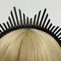 Halocrown Tiara Griega Barroca De Mujer Adorno De Cabello Estilo Solar De Diosa Accesorio De Moda Para Fiestas Material Plástico - details 14