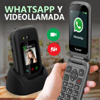 Funker E450 MAX Pro 2 4G Teléfono Móvil con tapa para personas mayores con 4G. Con botón SOS y base de carga. Geolocalización GPS, WhatsApp y Videollamadas. - details 3
