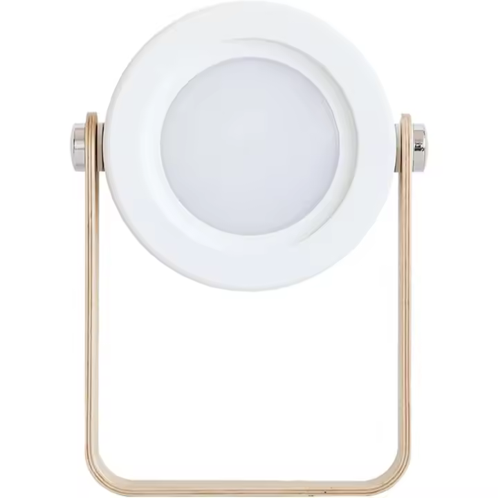 Linterna recargable, lámpara portátil plegable con 3 niveles de brillo, interruptor táctil recargable ajustable de 360° para baño, pasillo, escaleras, dormitorio, cocina - 1