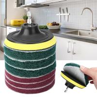 Kit De Cepillo Eléctrico Para Limpieza De Coche Azulejos Baño Cocina Escobillas Plásticas Esmerilador Eco-amigable Tamaño 4 Pulgadas - details 0