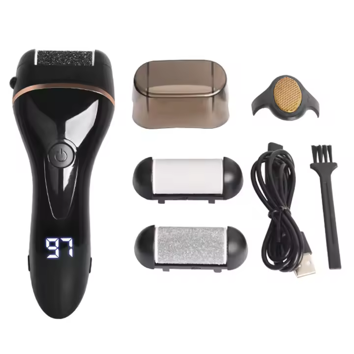 Kit eléctrico de eliminación de callos, Lima profesional de pies Pedi para piel muerta, Piel seca agrietada y dura - 1