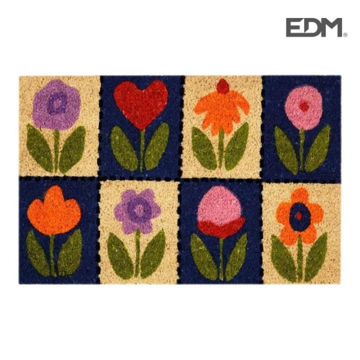WohnDirect Felpudo Eco-Sisal 45x75 - Felpudo 100% Sisal - Felpudo Antideslizante Sweet Home Hearts - Felpudo Para Rascar - Made In Germany