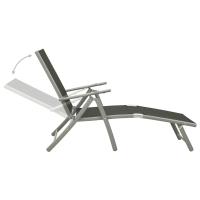 vidaXL Tumbona plegable textilene y aluminio y plateado Sillas de Exterior Ideal para jardín, playa, piscina, terraza Tumbona Piscina Tumbonas Playa Tumbonas Jardín Exterior - details 4