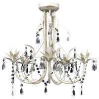 vidaXL Lámpara colgante araña de cristal elegante 5 bombillas - details 1