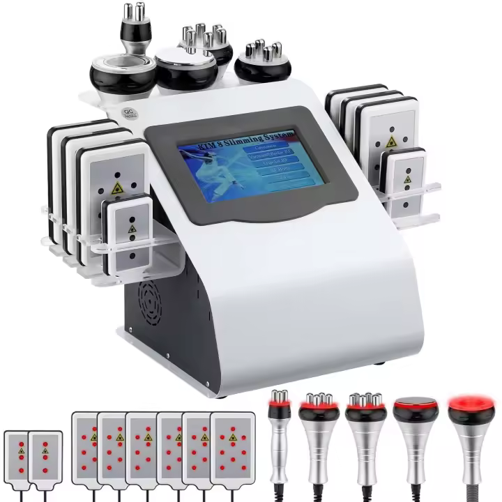 Cecodadi-40Khz Radiofrecuencia Cavitación Producto De Belleza, 6 En 1 Anticelulítico Celulitis Masajeador Facial Levantamiento De Cuerpo Conformado Adelgazamiento Máquina para Quemar Grasa Instrument, cintura, muslo, cadera, pierna - 1