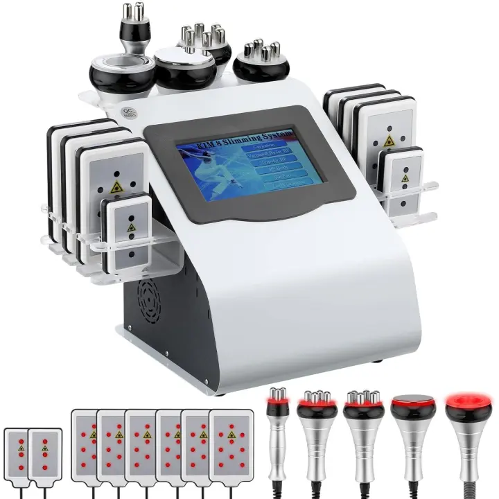 Cecodadi-40Khz Radiofrecuencia Cavitación Producto De Belleza, 6 En 1 Anticelulítico Celulitis Masajeador Facial Levantamiento De Cuerpo Conformado Adelgazamiento Máquina para Quemar Grasa Instrument, cintura, muslo, cadera, pierna - 1