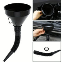 Funel De Combustible Automotriz Multifuncional Flexible 1 Pc Herramienta Antiefusión Para Recarga Y Cambio De Aceite Con Boca Ancha Y Manija - details 0