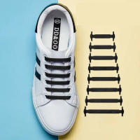 Nuevos 16Pcs Cordones Elásticos Para Zapatillas Silicona Estirable Cordón De Goma Unisex Moda Sin Atar Medio De Fijación Para Zapatos - details 5