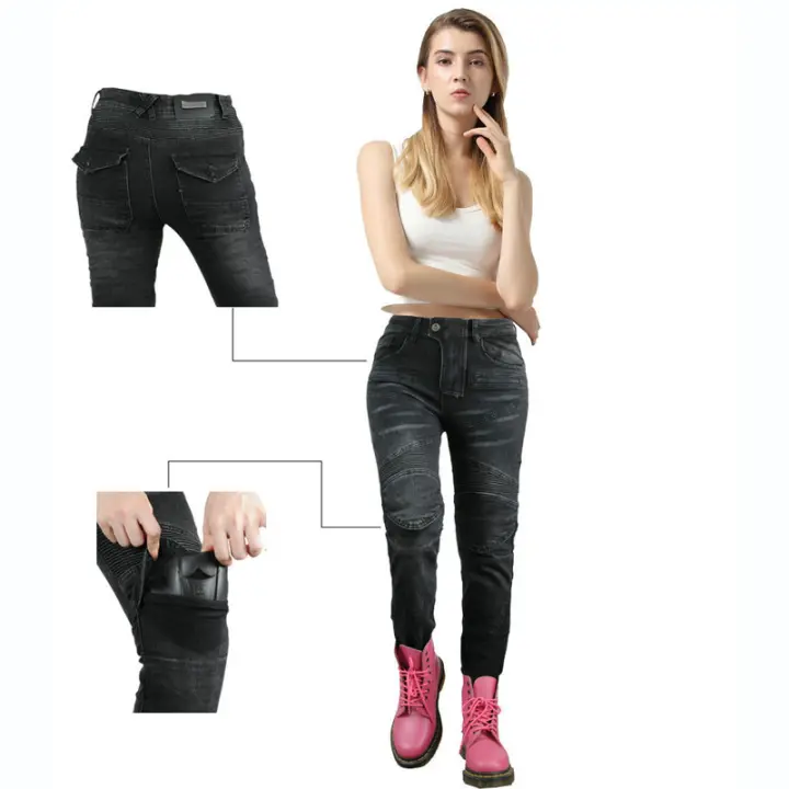 Pantalones De Motocicleta Para Mujer PK718 Jeans De Bicicleta De Paseo Cintura Alta Resistente Al Desgaste Y Al Agua Para Conducción - 1