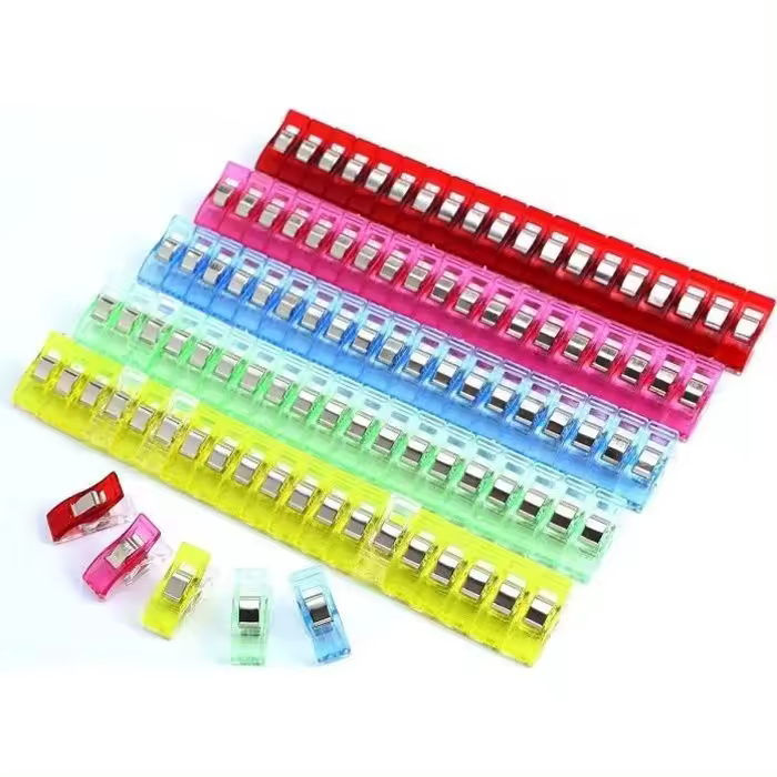 100 clips de costura | Colores surtidos: para Coser Perfectos, patchwork, crochet, tejido y otros pasatientos Creativos - 1