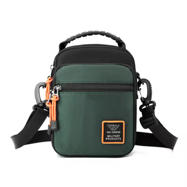 Bolso Pequeño De Nylon Para Hombre 2024 Casual Fashion Bolso De Hombre Cruzado Maletero Mini Para Ocasiones Variadas De Cremallera - 1