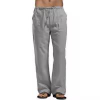 Pantalones Casual Para Hombre De Talla Grande With Belt Elástica Largos Y Ligeros Estilo De Calle Pantalones Rectos Para Primavera Y Verano - details 8