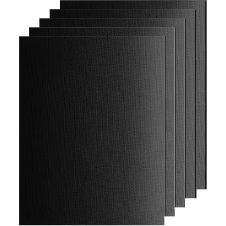Estera de Barbacoa, 5 Piezas antiadherente Alfombrillas para parrilla de teflón parrilla de gas,Papel de Horno,alfombra barbacoa reutilizable,para parrilla de carbón,horno, sin PFOA 40x32CM - 1