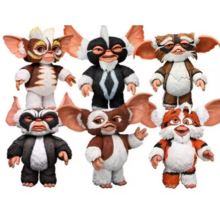 PACK 6 GIZMO LENNY DAFFY GORGE MOHAWK PUNK MOGWAI FIGURA NECA 12 CM FIGURE GREMLIN GREMLINS - 1