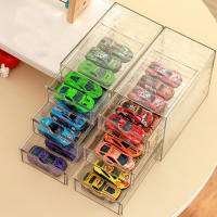 Caja De Almacenamiento De Coches De Colección 1:64 Con Cajones Transparentes De Acrílico Y Aluminio Para Mesa Superior Organizador De Juguetes Para Garage - details 0