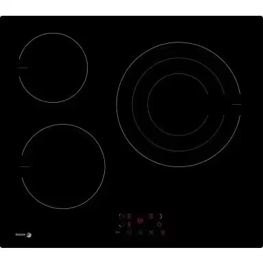 Placa Vitrocerámica 60cm FAGOR 3VFT-30AC  | 3 Zonas, Fuego 28cm, Negro, Temporizador, 7200W - 1