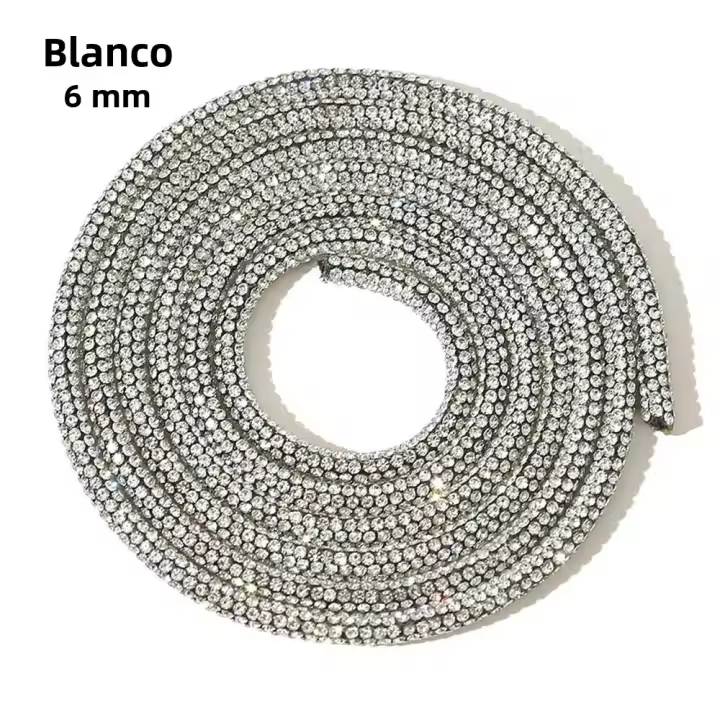 Aplicación De Cristal Rhinestone En Hilo Para Vestido De Novia Ropa Zapatos Bolsos DIY Colorido Tubo De 3/6mm Para Mujer - 1