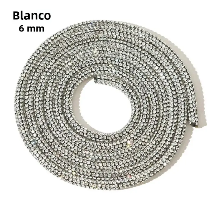 Aplicación De Cristal Rhinestone En Hilo Para Vestido De Novia Ropa Zapatos Bolsos DIY Colorido Tubo De 3/6mm Para Mujer - 1