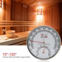 Termómetro Y Higrómetro De Acero Inoxidable Para Sala De Sauna Medidor De Temperatura Y Humedad Para El Hogar Con Rango De Precisión De ±2 °C Para Temperatura Y ±7% Para Humedad - details 0