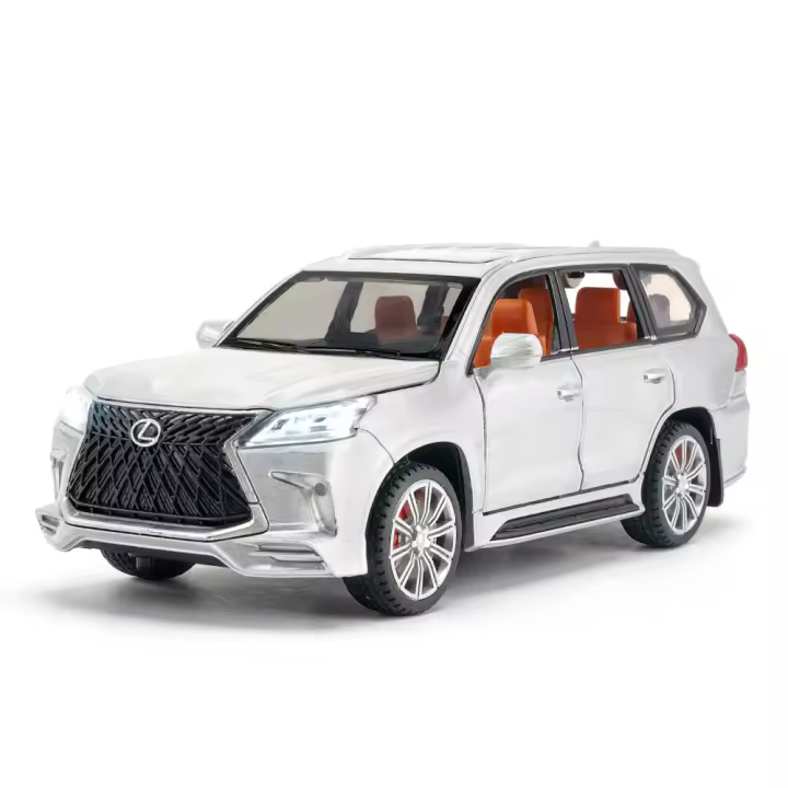 Coche De Juguete a Escala 1:32 LX570 SUV De Aleación Con Sonido Y Luz Vehículos Miniatura Para Decoración Regalos Para Niños Pull Back - 1