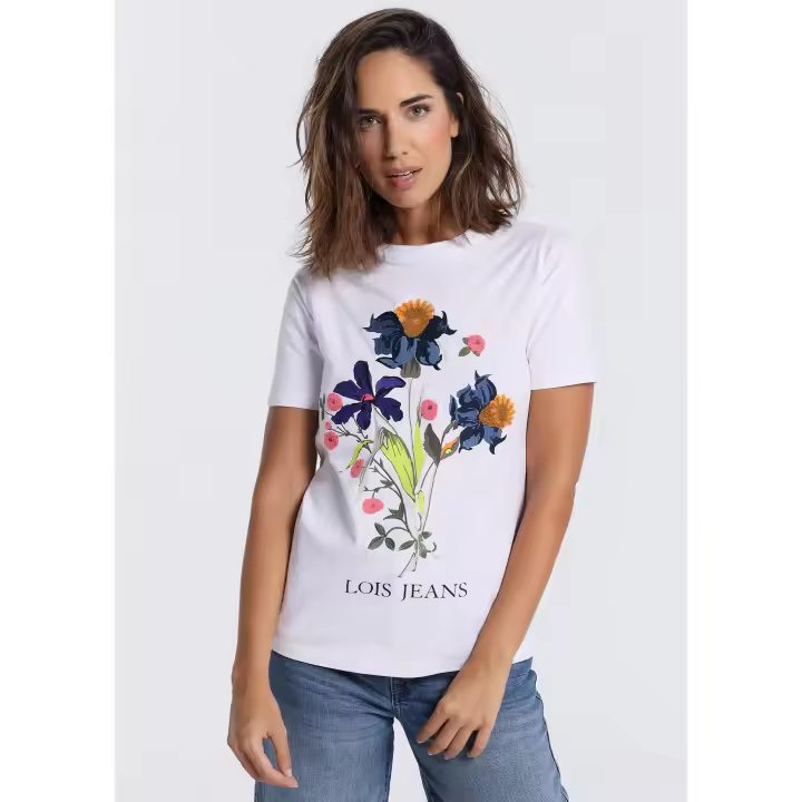 Lois Jeans - Camiseta Manga Corta - Tallaje en Pulgadas - Diseño Moderno y Elegante - Ajuste Cómodo - 1