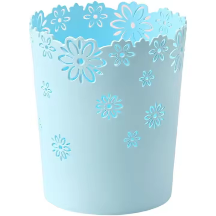 Papelera decorativa Vintage para Cocina, Baño, Salón, Oficina y Café-Azul - 1